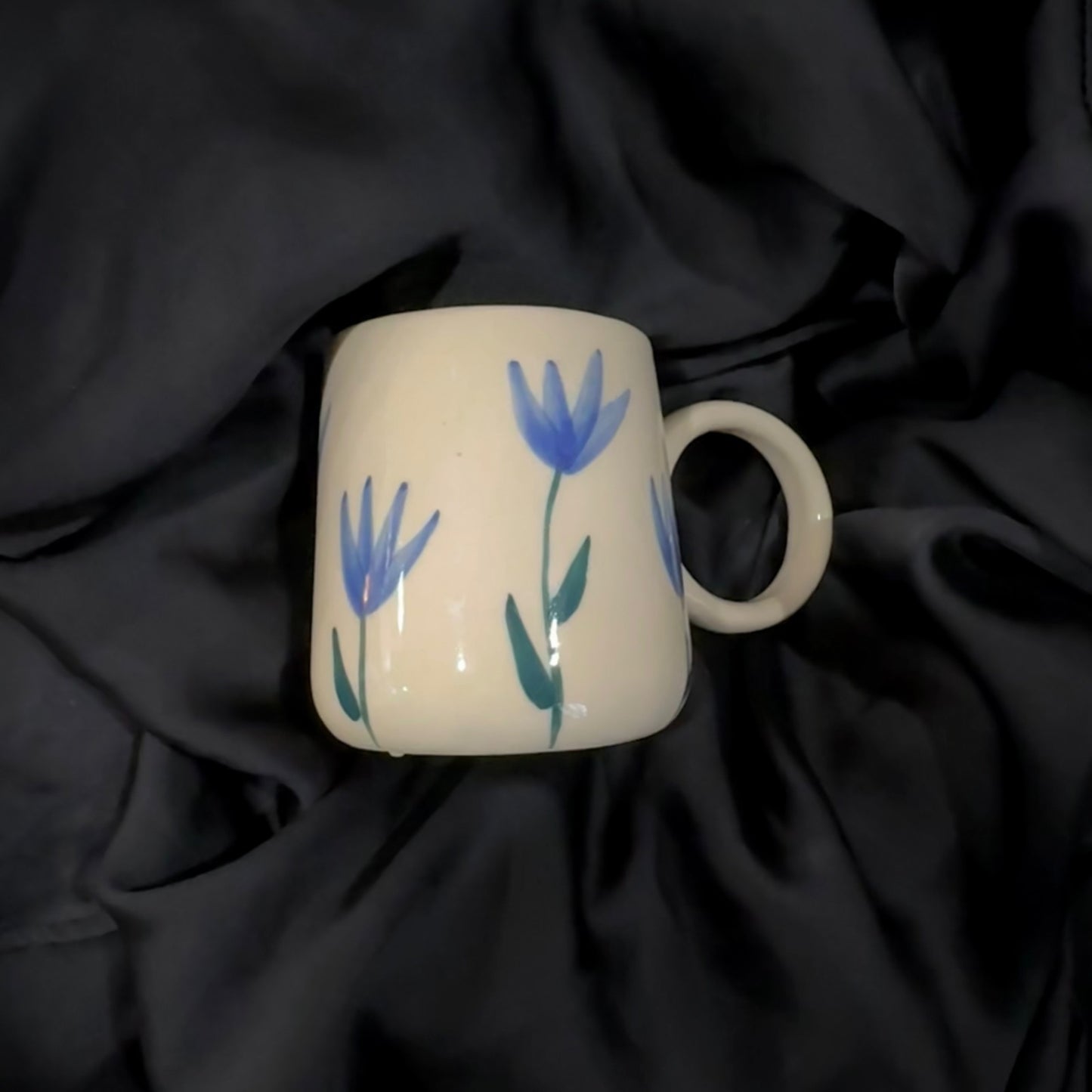 HANDPAINTED BLUE TULIP MUG