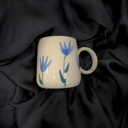 HANDPAINTED BLUE TULIP MUG