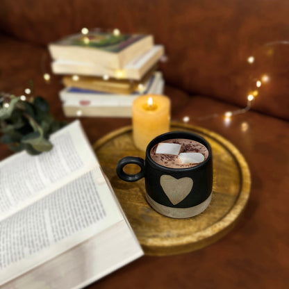 BLACK HEART MUG