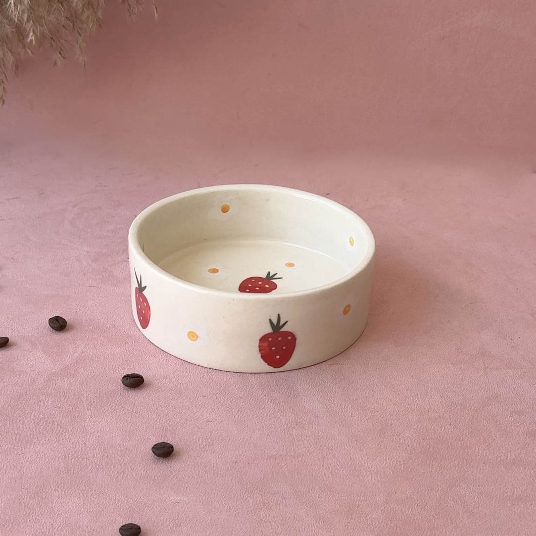 BREAKFAST BOWL | STRAWBERRY HANDPAINTED