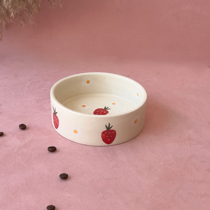 BREAKFAST BOWL | STRAWBERRY HANDPAINTED