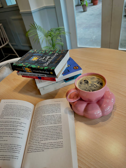 BUBBLES CUP & SAUCER SET | PINK