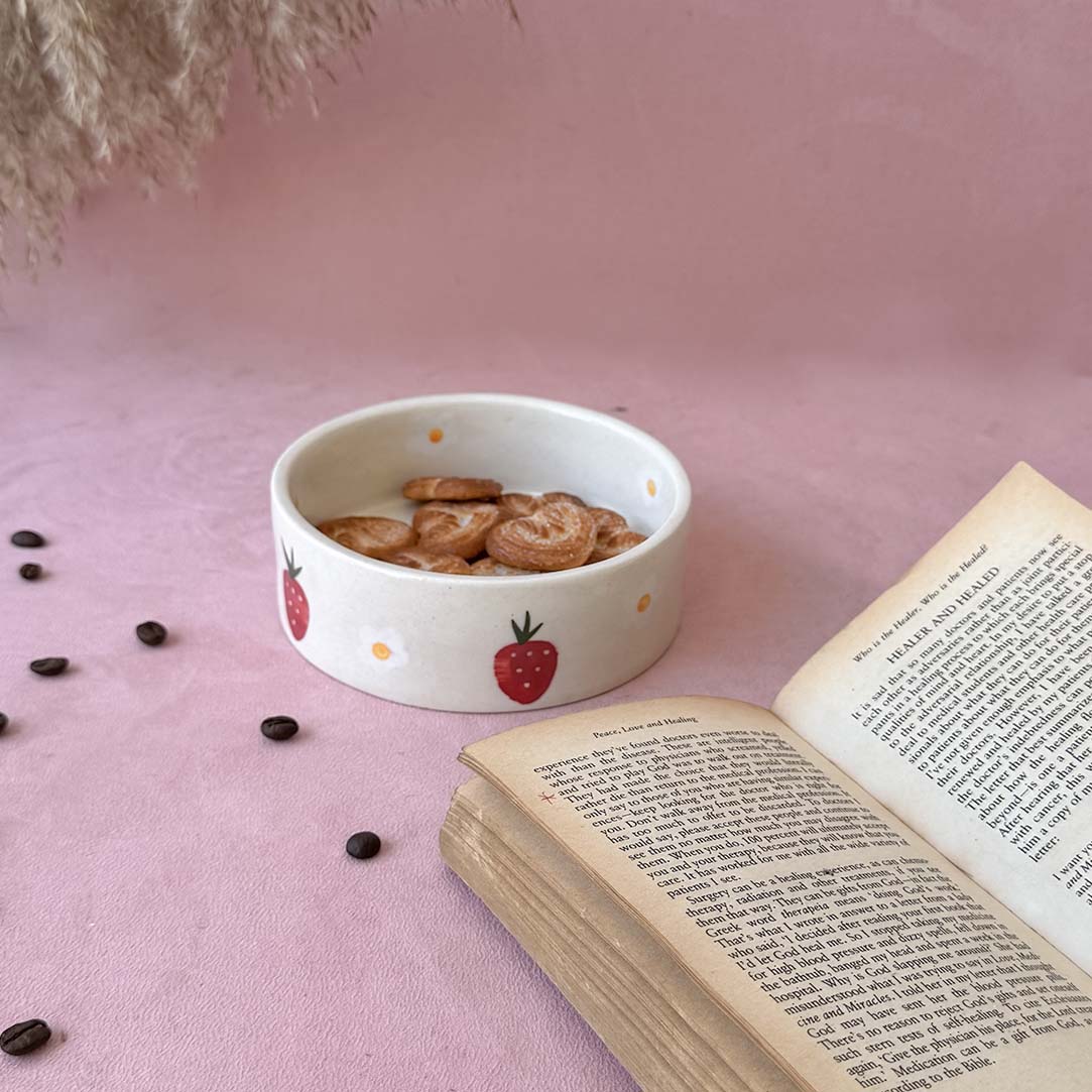 BREAKFAST BOWL | STRAWBERRY HANDPAINTED