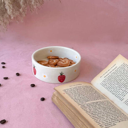 BREAKFAST BOWL | STRAWBERRY HANDPAINTED