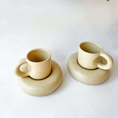 CHUNKY KOREAN CUP & SAUCER SET: BUY 1 GET 1 FREE | SET OF 2
